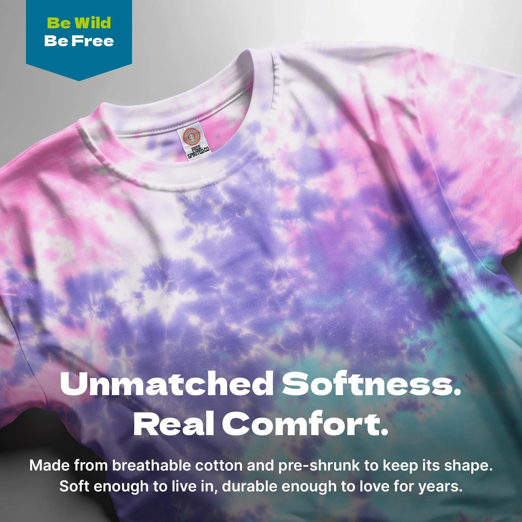 Cotton Candy Hand Dyed Long Sleeve - Image 3